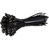 Us Cable Ties Cable Tie, 8 in., Screw Mount, UV Black Nylon, 100PK SMH8B100